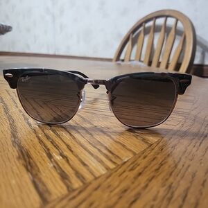 Ray-Ban Clubmaster Sunglasses - Black and Brown